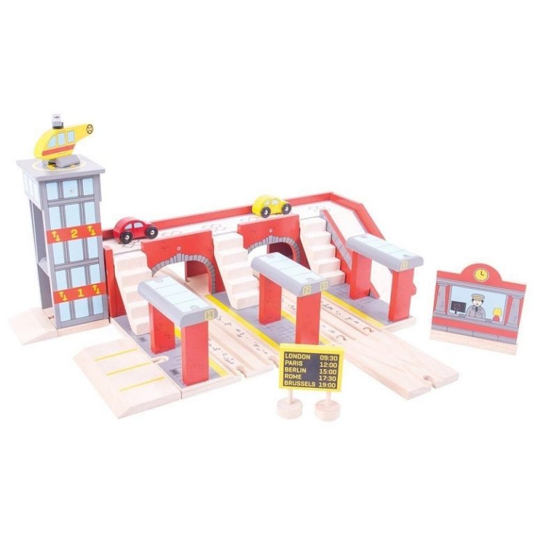 Голяма дървена централна гара Bigjigs Rail BJT272 1