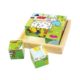 Детски дървени кубчета с животни от фермата Bigjigs BJ536 1