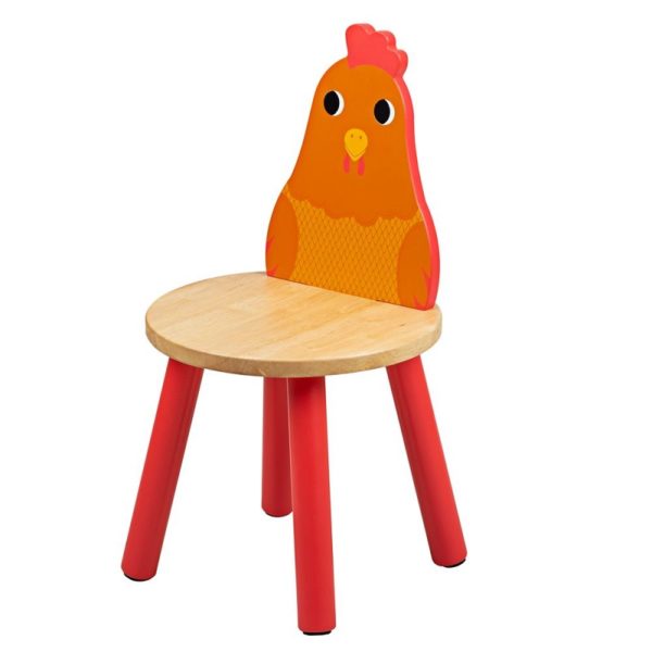 Детско дървено столче кокошчица Bigjigs T0624 1