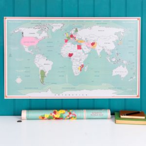 Скреч карта на света за изтриване Rex London 28113 1