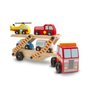 Детска играчка дървен автовоз на две нива Спешна помощ Melissa & Doug 14610 (1)