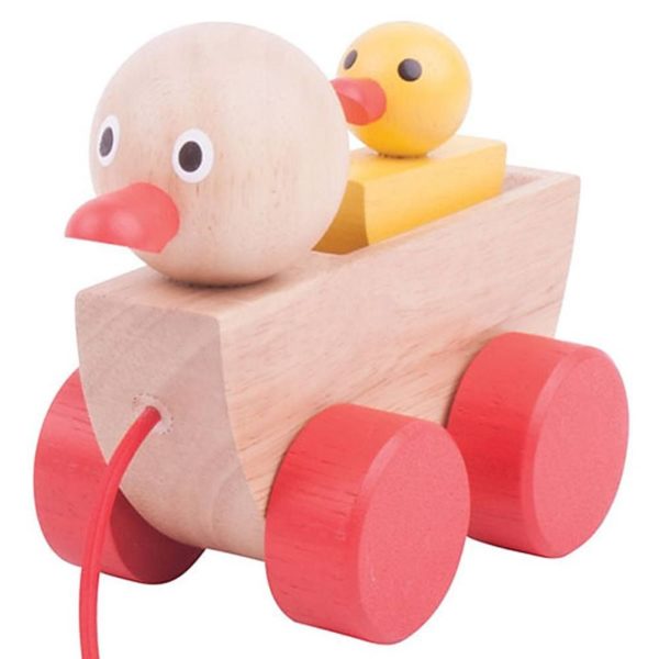 Детска играчка за дърпане Дървени патета Bigjigs BJ770 (1)