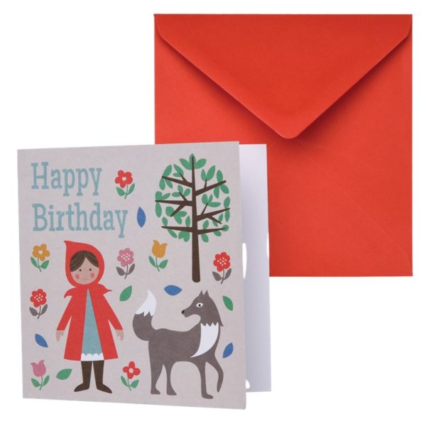 Детска картичка за рожден ден Червената шапчица Rex London 26408 (1)