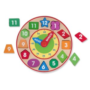 Детски дървен часовник сортер Цветове и форми Melissa & Doug 18593 (1)