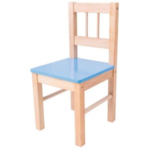 Детско дървено столче Синьо BigJigs BJ251 1