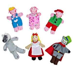 Кукли за пръсти за куклен театър Приказни герои 6 броя BigJigs BJ705 1