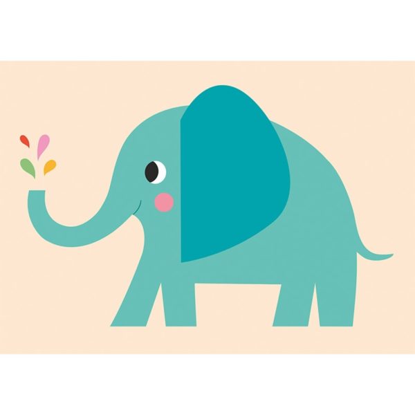 Детска поздравителна картичка Слончето Елвис Rex London 27018 (1)