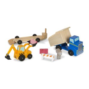 Детски дървени строителни превозни средства Самосвал и товарач Melissa & Doug 12757 (1)