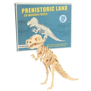 Дървен 3D пъзел Праисторическа земя Тиранозавър Rex London 28271 (1)