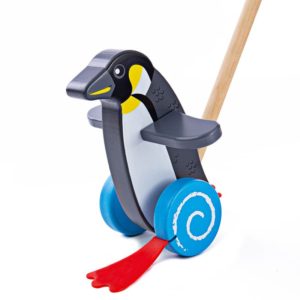 Дървена играчка за бутане Пингвин BigJigs BB133 (1)
