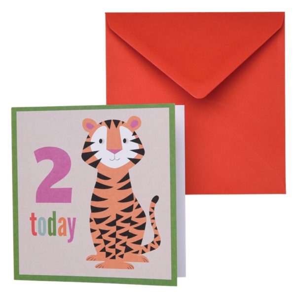 Картичка за втори рожден ден Тигърчето Теди Rex London 26410 (1)