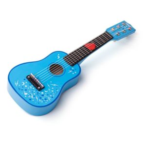 Детска дървена китара в син цвят Bigjigs 1