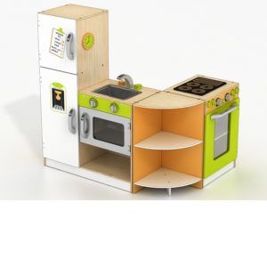 Голяма детска дървена кухня за игра комплект Acool Toy ACT57