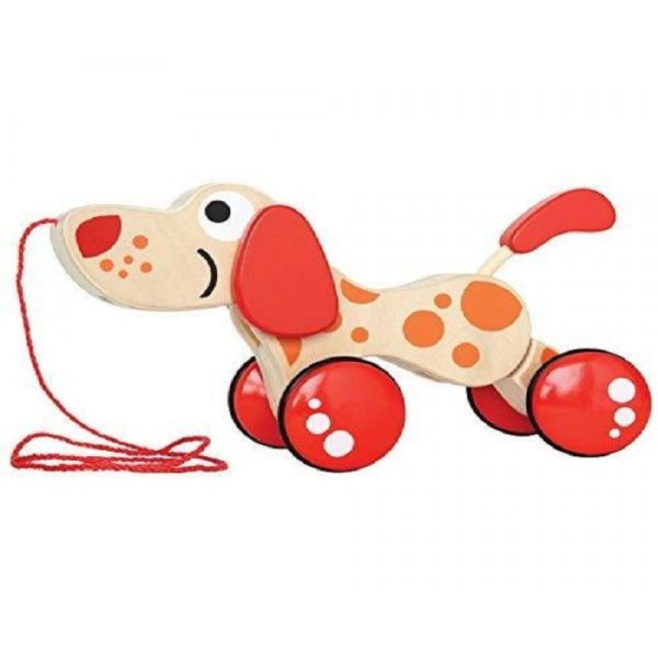Детска дървена играчка за дърпане кученце Acool Toy 1