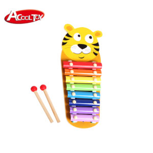 Дървен детски ксилофон с тигър и палки Acool Toy ACT48