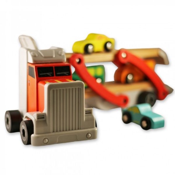 Дървен камион-автовоз с колички комплект Acool Toy ACT90-1