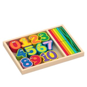 Дървен комплект от цветни пръчици и цифри Acool Toy ACT131