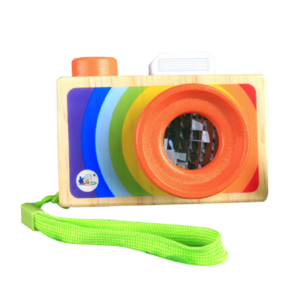 Дървен цветен фотоапарат с калейдоскоп Acool Toy ACT109