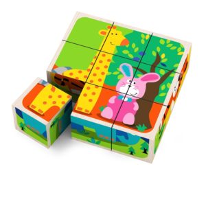 Дървени детски цветни кубчета комплект Acool Toy ACT108