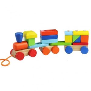 Дървено влакче от геометрични елементи Acool Toy ACT74