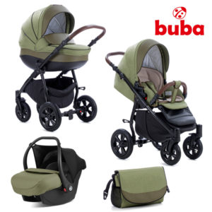 Бебешка количка 3в1 Buba Forester 599 - Зелена