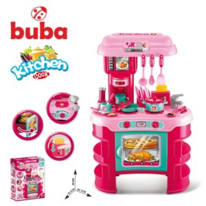 Голяма детска кухня Buba Kitchen Cook - Розова