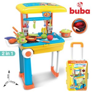 Голяма детска кухня Buba Little Chef Set - Жълта Синя
