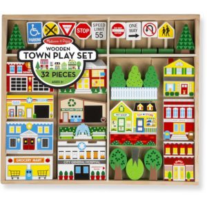 Дървен комплект за игра - Създай град - Melissa & Doug MT14796