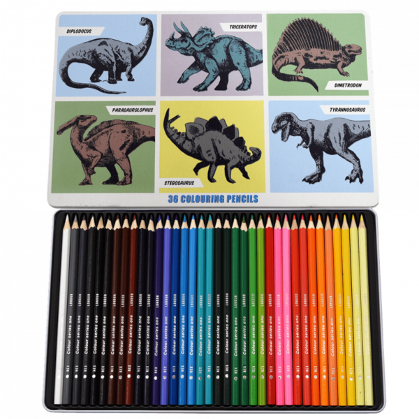 Комплект цветни моливи - 36 цвята - Праисторическа земя Rex London MT29277_1