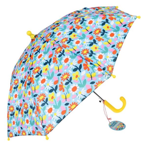 Лек детски чадър на цветя и пеперуди - Rex London MT29245