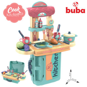 Детска кухня комплект в куфар за игра - Buba - Синя