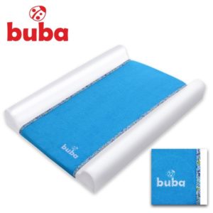Подложка за преповиване на бебе Buba Fluffy - Синя