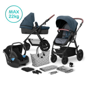 Бебешка количка в син цвят KinderKraft Xmoov, 3в1