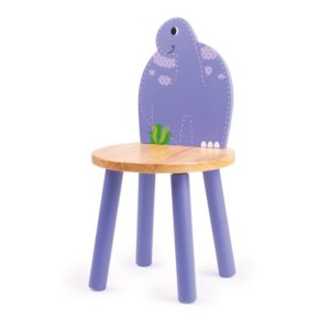 Детско дървено столче - Бронтозавър в лилаво Bigjigs