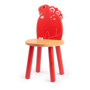 Детско дървено столче - Стегозавър в червено Bigjigs