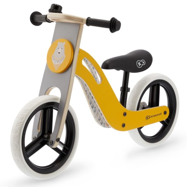 Детско колело за баланс в жълто KinderKraft UNIQ Honey