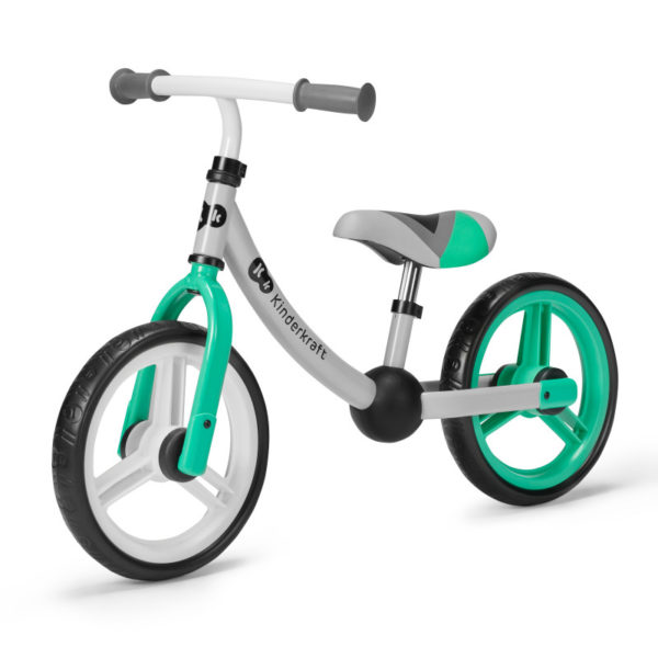 Детско колело за баланс в зелено KinderKraft 2WAY NEXT 2021