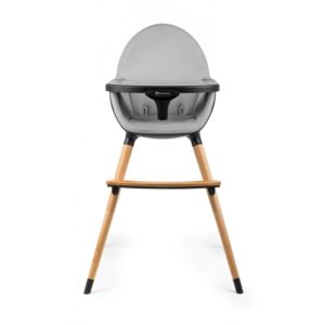 Детско столче за хранене в черно и сиво KinderKraft FINI