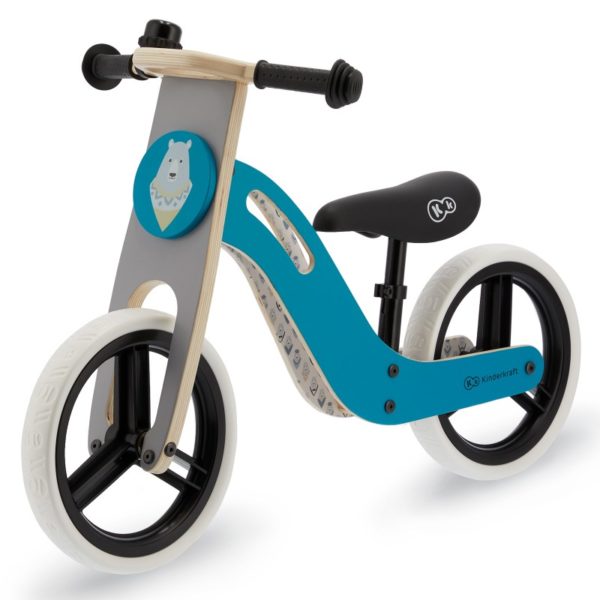 Дървено детско колело за баланс KinderKraft UNIQ Turquoise