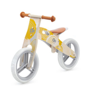 Дървено колело за балансиране в жълто KinderKraft Runner 2021