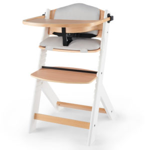 Столче за хранене в бял цвят с възглавница KinderKraft ENOCK