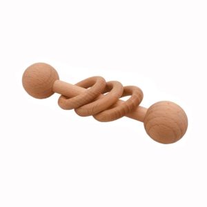Дървена бебешка дрънкалка с обръчи Acool Toy