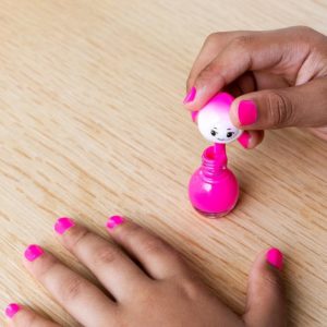 Детски лак за нокти в розово на водна основа Rex London