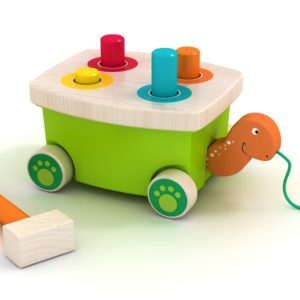 Дървена костенуркарка - играчка за дърпане Acool Toy