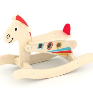 Дървено детско конче-люлка с колелца Acool Toy