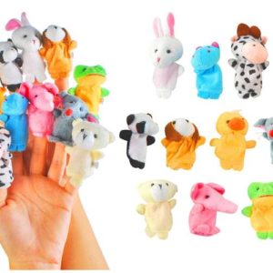 Комплект кукли за пръсти с животни - 10 броя