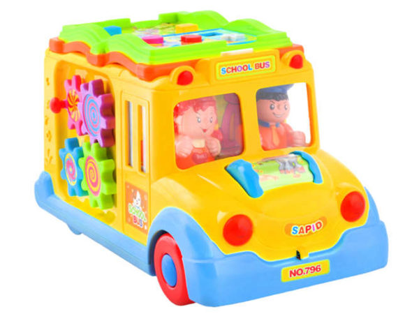 Образователна детска играчка автобус с книжка