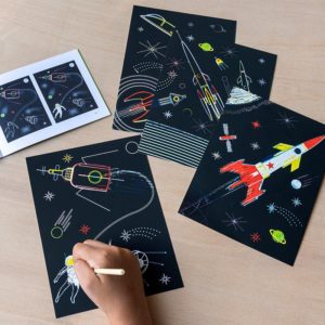 Скреч карти - Космическа ера Rex London
