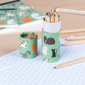 Цветни моливи за деца вкутя с котенца Rex London