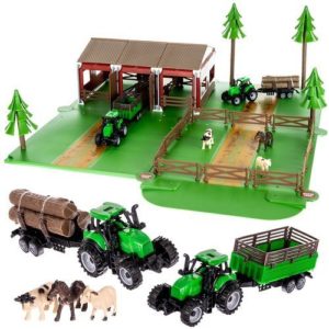 Детска ферма с животни и 2 селскостопански коли